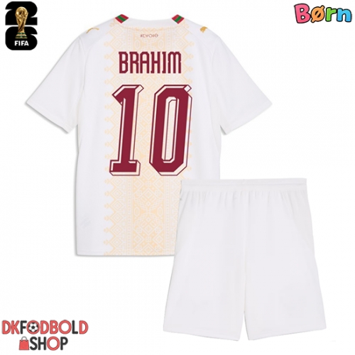 Marokko Brahim Diaz #10 Udebanesæt Børn VM 2026 Kort ærmer (+ korte bukser)